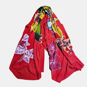 Banana Beach Hibiscus‎ Floral Swim Wrap Cover-Up 46"x74" Tropical Resort NWT